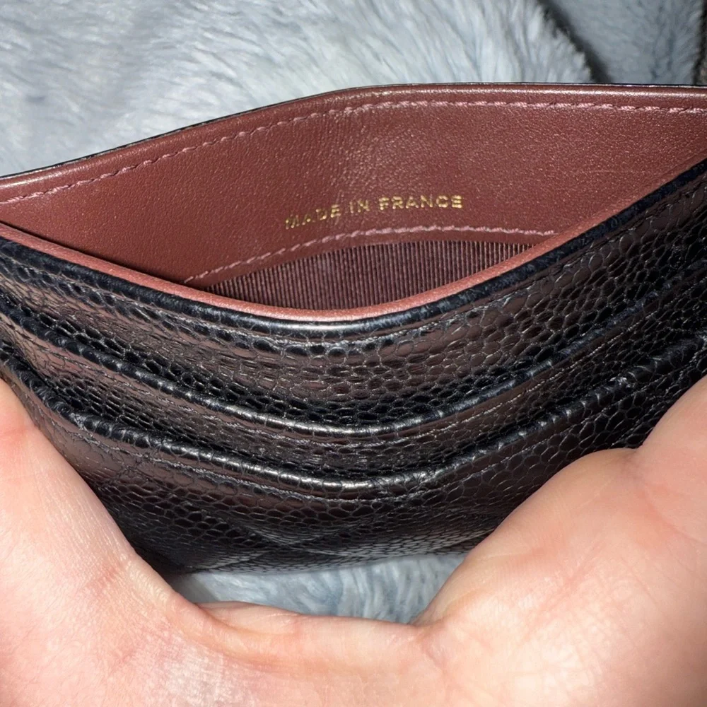 Chanel Black Quilted Caviar Leather Wallet - Picture 4 of 9